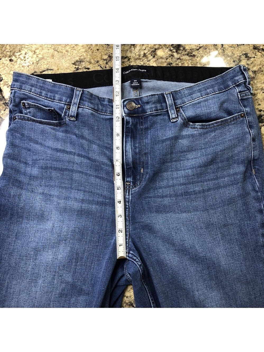 Size 18W X 27 Calvin Klein High Rise Skinny Women’s Jeans Stretchy BD - Picture 8 of 14